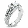 Thumbnail Image 2 of 1-3/8 CT. T.W. Certified Princess-Cut Diamond Bridge Ring in 14K White Gold