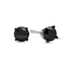 Thumbnail Image 0 of 1 CT. T.W. Black Diamond Stud Earrings in 10K White Gold