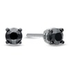 Thumbnail Image 1 of 1/2 CT. T.W. Black Diamond Stud Earrings in 10K White Gold