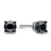 Thumbnail Image 0 of 1/2 CT. T.W. Black Diamond Stud Earrings in 10K White Gold