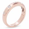Thumbnail Image 2 of 1/7 CT. T.W. Diamond Five Stone Flush Stack Band in 14K Rose Gold