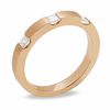 Thumbnail Image 2 of 1/3 CT. T.W. Princess-Cut Diamond Stack Band in 14K Rose Gold