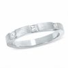 Thumbnail Image 1 of 1/3 CT. T.W. Princess-Cut Diamond Stack Band in 14K White Gold