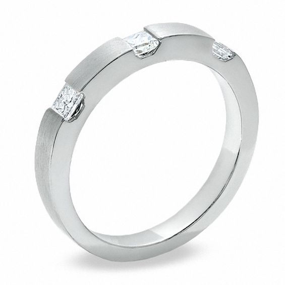 1/3 CT. T.w. Princess-Cut Diamond Stack Band in 14K White Gold