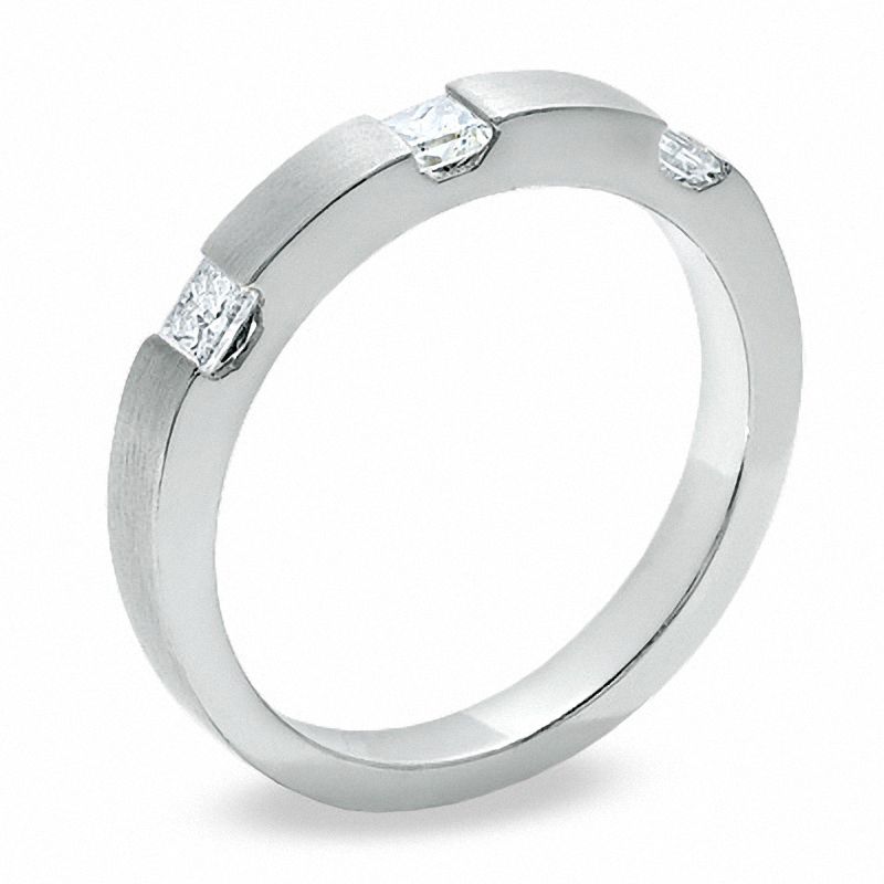 Main Image 2 of 1/3 CT. T.W. Princess-Cut Diamond Stack Band in 14K White Gold