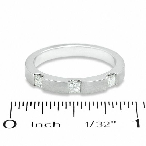 1/3 CT. T.w. Princess-Cut Diamond Stack Band in 14K White Gold