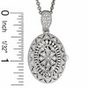 Thumbnail Image 1 of Diamond Accent Oval Vintage Locket in Sterling Silver