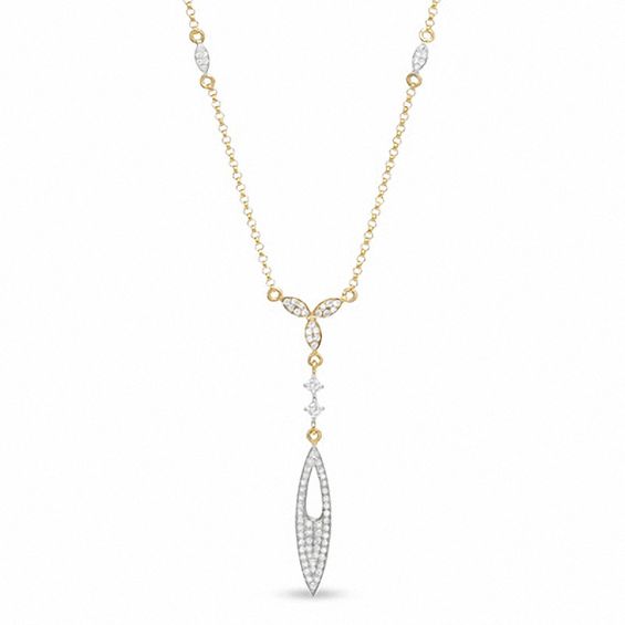 1/2 CT. T.w. Diamond Ornate Teardrop Pendant in 14K Gold