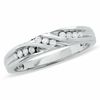 Thumbnail Image 0 of Ladies' 1/8 CT. T.W. Diamond Wedding Band in 10K White Gold