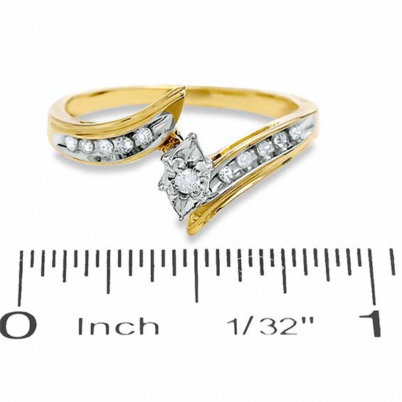 1/10 CT. T.W. Diamond Illusion Marquise Engagement Ring in 10K Gold 1/10 CT. T.W. Diamond Illusion Marquise Engagement Ring in 10K Gold