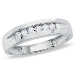 Trio Collection Rings Zales T W Diamond Wedding Band In 10k White Gold