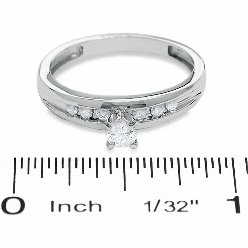 1/3 CT. T.W. Diamond Engagement Ring in 10K White Gold