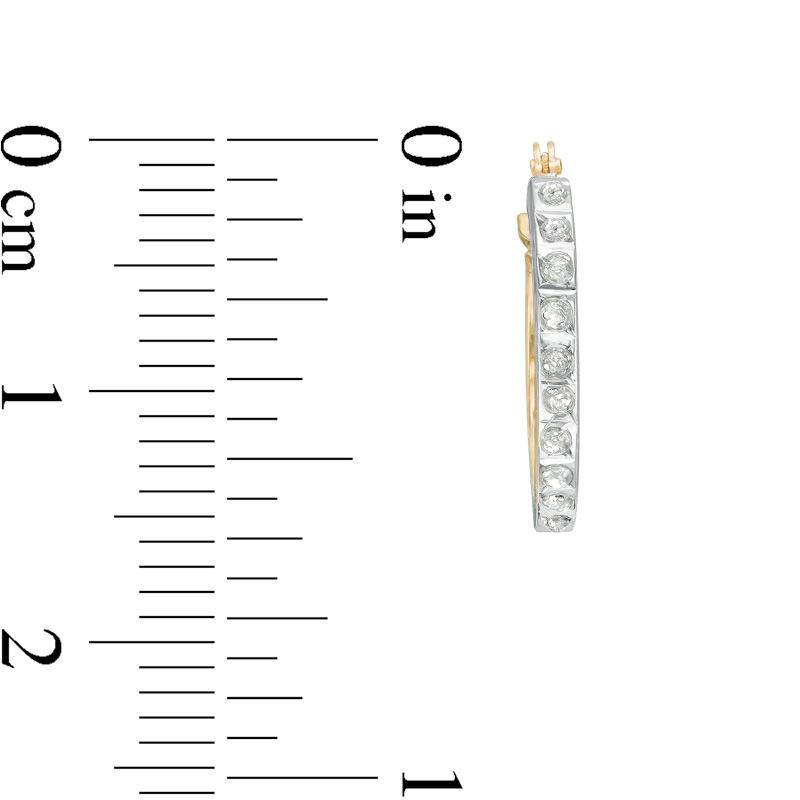 Diamond fascination deals hoop earrings
