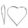 Thumbnail Image 0 of Diamond Fascination™ Floating Heart Hoop Earrings in Sterling Silver