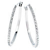 Thumbnail Image 0 of Diamond Fascination™ Large Round Hoop Earrings in 14K White Gold