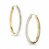 Thumbnail Image 0 of Diamond Fascination™ Large Round Hoop Earrings in 14K Gold