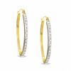 Thumbnail Image 1 of Diamond Fascination™ Medium Hoop Earrings in 14K Gold