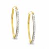 Thumbnail Image 0 of Diamond Fascination™ Medium Hoop Earrings in 14K Gold