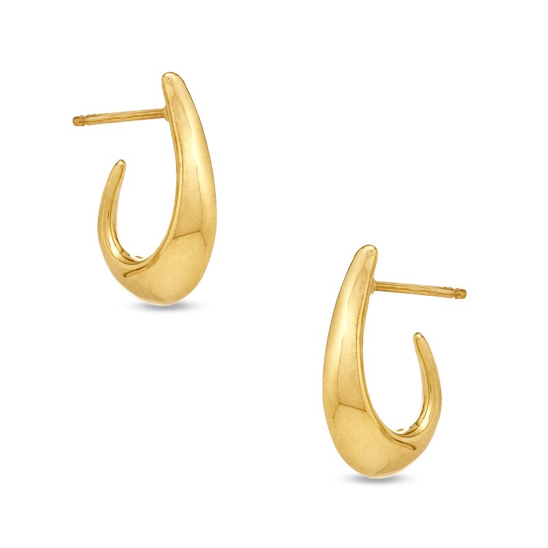 Main Image 1 of OroMagnifico™ 38mm Scroll Hoop Earrings in 14K Gold over Sterling Silver