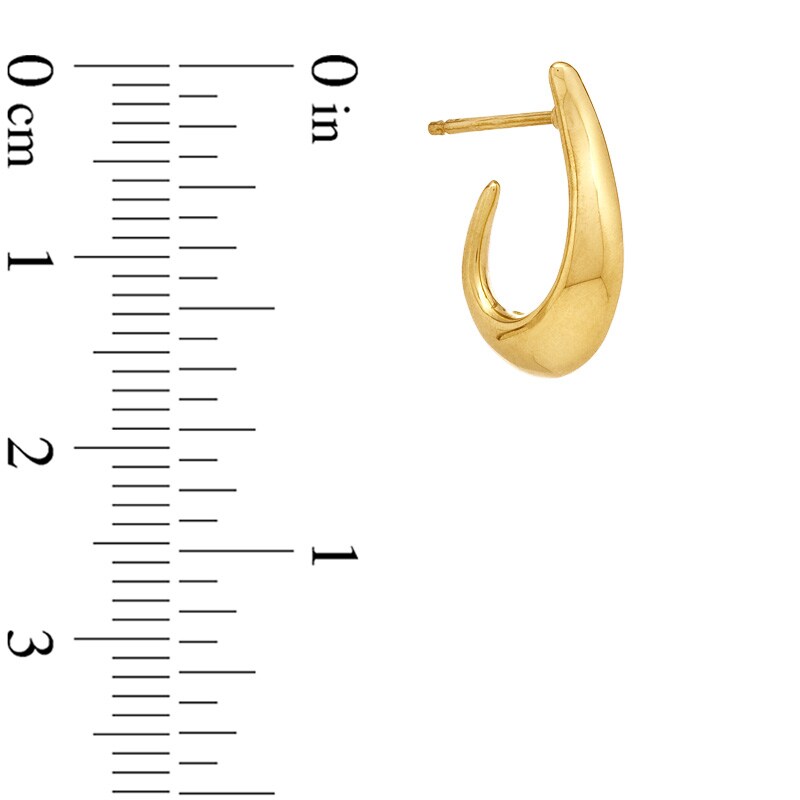 Main Image 2 of OroMagnifico™ 38mm Scroll Hoop Earrings in 14K Gold over Sterling Silver