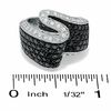 Thumbnail Image 3 of 2 CT. T.W. Enhanced Black and White Diamond Foldover Ring in 14K White Gold