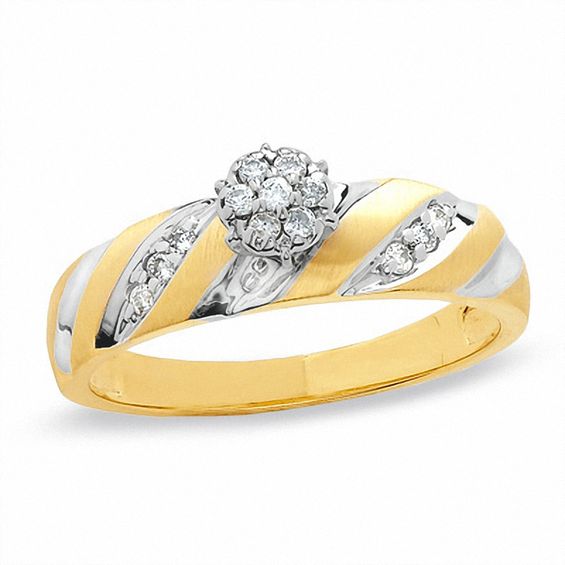 1/8 CT. T.W. Diamond Engagement Ring in 10K Two-Tone Gold | Online Exclusives | Collections | Zales