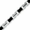 Thumbnail Image 1 of 1/4 CT. T.W. Black Diamond Black IP Bracelet in Stainless Steel - 8.5"