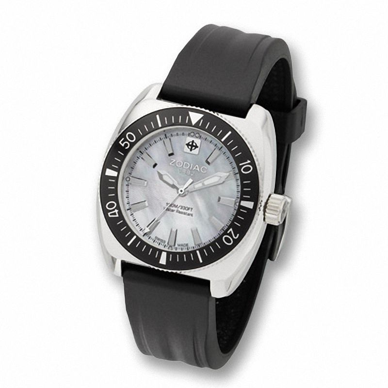 Main Image 1 of Men's Zodiac Desert Falcon Strap Watch with Mother-of-Pearl Dial (Model: ZO4516)