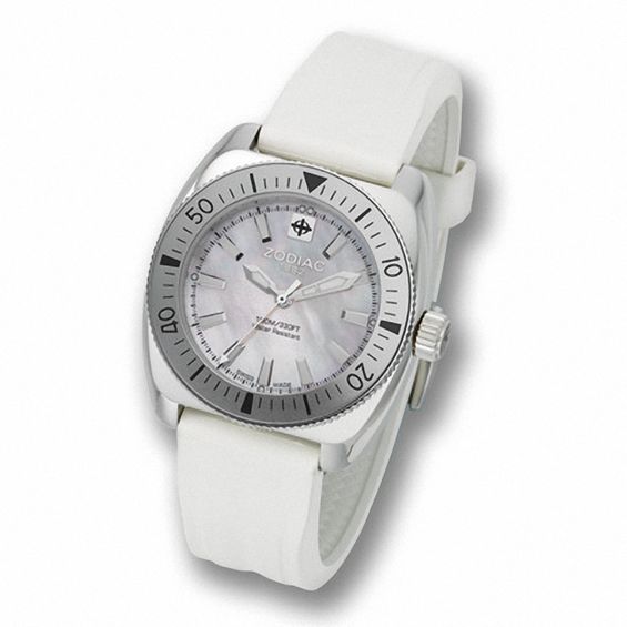 Ladies' Zodiac Desert Falcon Strap Watch with Mother-of-Pearl Dial (Model: Zo4517)