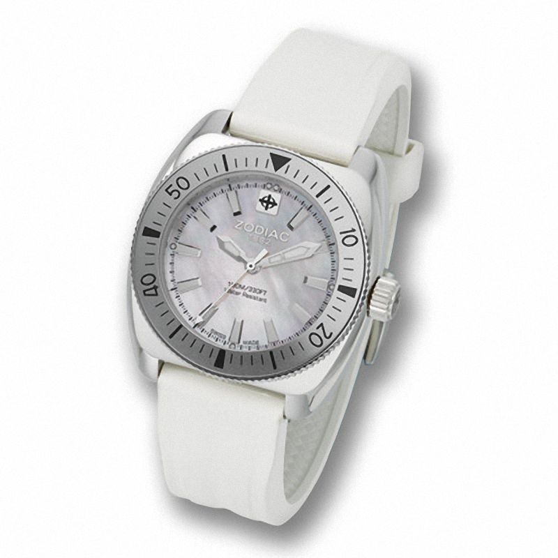 Ladies' Zodiac Desert Falcon Strap Watch with Mother-of-Pearl Dial (Model: ZO4517)