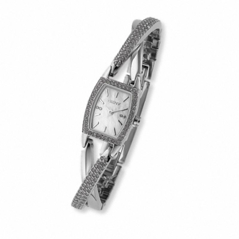 Main Image 1 of Ladies' DKNY Crystal Accent Watch with Tonneau Mother-of-Pearl Dial (Model: NY4633)