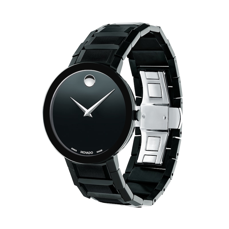 Main Image 2 of Men's Movado Sapphire™ Black PVD Watch (Model: 0607179)