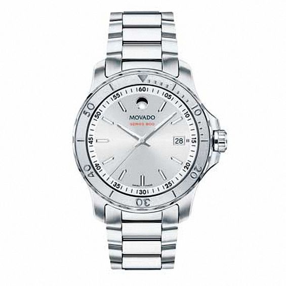 Men's Movado Series 800 Watch with Silver Dial (Model 2600116)