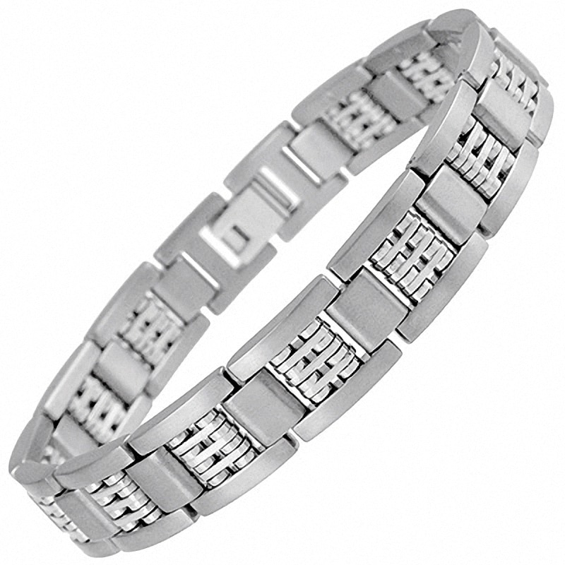 Main Image 2 of Men's Titanium Link Bracelet - 8.5&quot;