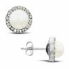 Thumbnail Image 0 of Diamond Fascination™ Cultured Freshwater Pearl Stud Earrings in 14K White Gold