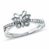 Thumbnail Image 1 of Diamond Accent Butterfly Fashion Ring in 10K White Gold