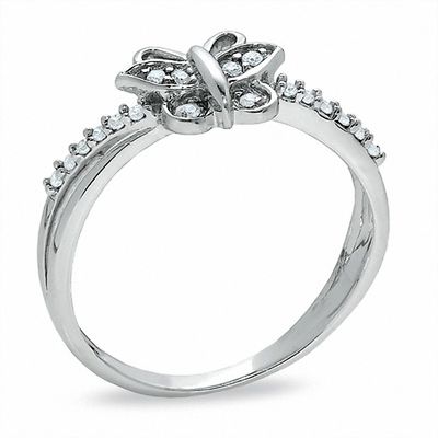 Diamond Ring Vera Wang Butterfly Ring Diamond Accent Butterfly