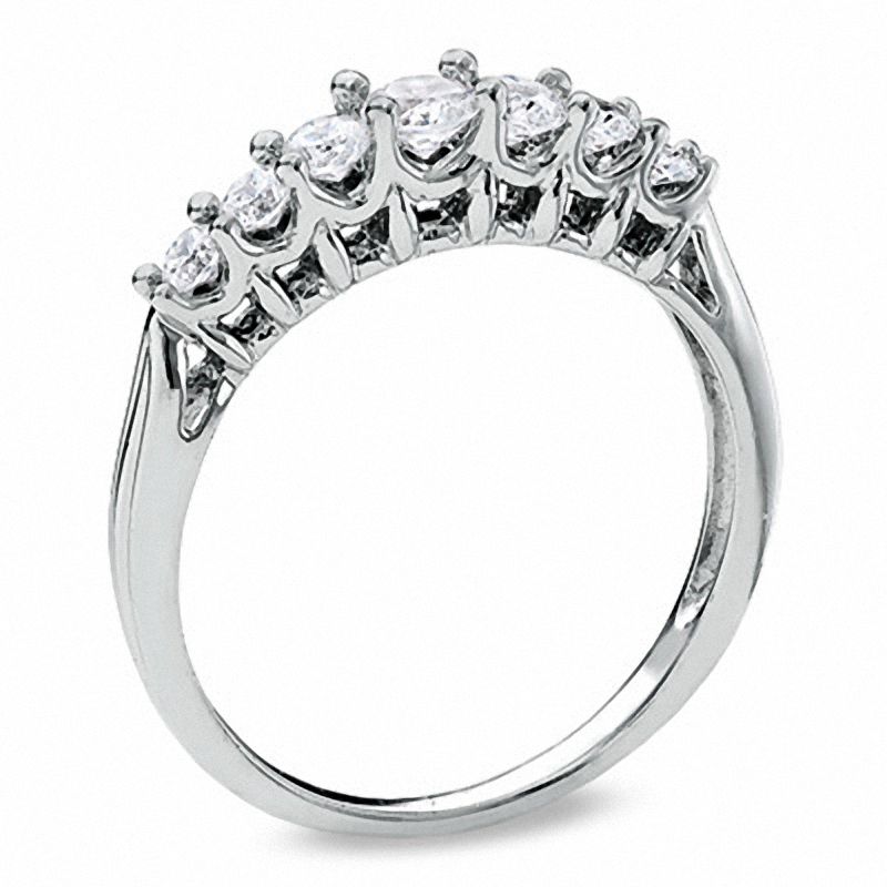 Main Image 2 of 1/3 CT. T.W. Diamond Seven-Stone Band in 10K White Gold