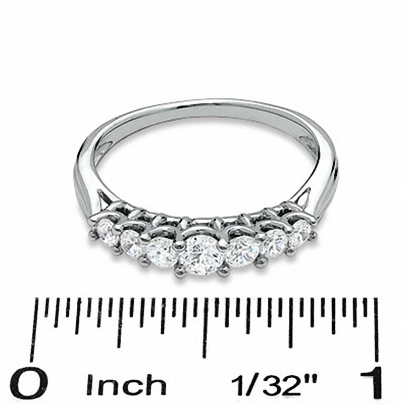 Main Image 3 of 1/3 CT. T.W. Diamond Seven-Stone Band in 10K White Gold