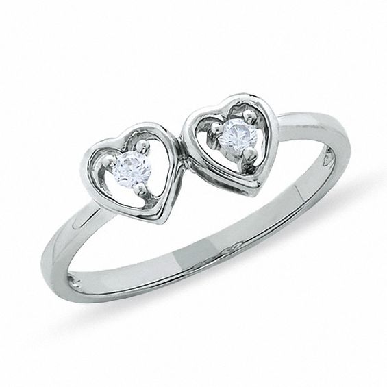 Zales double heart ring hotsell