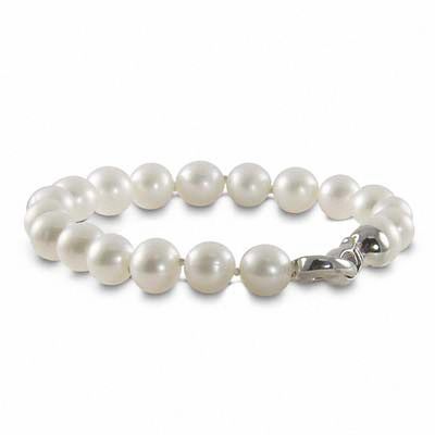 White real freshwater pearl extending clasp bracelet gift boxed 