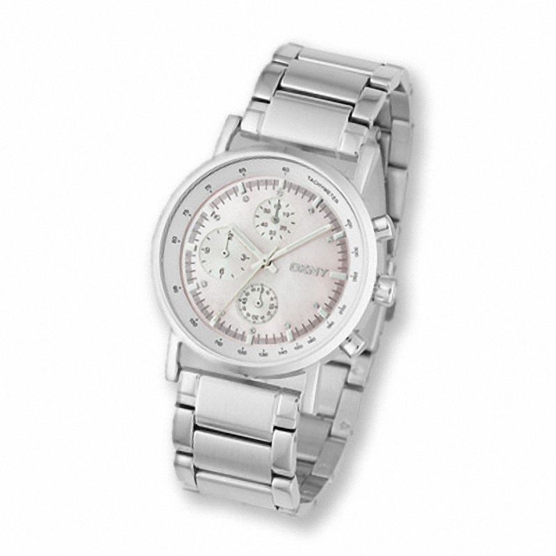 Main Image 1 of Ladies' DKNY Stainless Steel Chronograph Watch with Mother-of-Pearl Dial (Model: NY4331)
