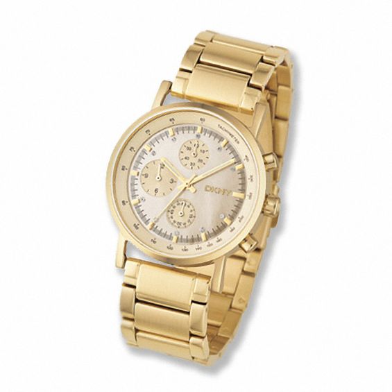 当季大流行 Ladies' DKNY Gold-Tone Chronograph Bracelet Watch (Model 家庭用ゲーム機本体