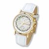 Thumbnail Image 1 of Ladies' DKNY White Leather Strap Chronograph Watch with White Dial (Model: NY4526)