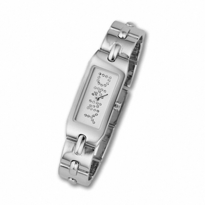 Main Image 1 of Ladies' DKNY Stainless Steel Bracelet Watch with Crystal Accent Logo (Model: NY4619)