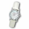 Thumbnail Image 1 of Ladies' DKNY White Dial Watch with White Leather Strap (Model: NY4766)