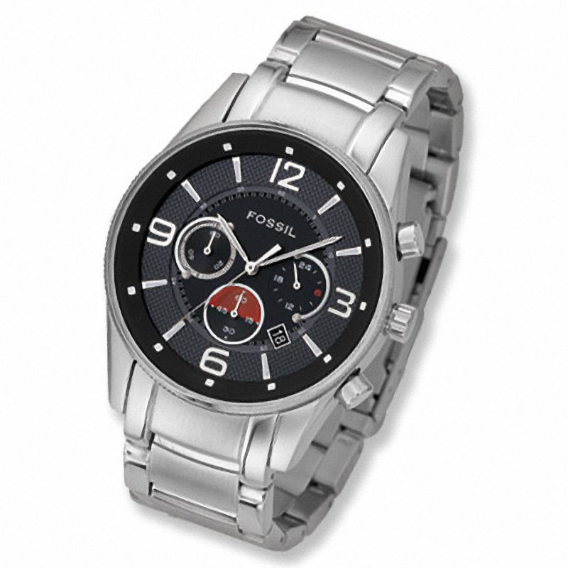 Men's Fossil Chronograph Watch with Black Dial (Model: FS4445)