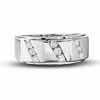 Thumbnail Image 0 of Men's 1/2 CT. T.W. 9-Stone Diamond Wedding Band in 10K White Gold
