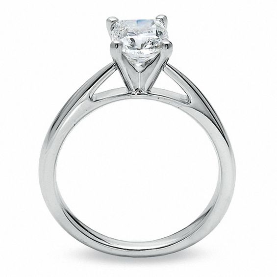 Celebration LuxÂ® 1-1/2 CT. Cushion-Cut Certified Diamond Solitaire Engagement Ring in 18K White Gold (H/Si2)