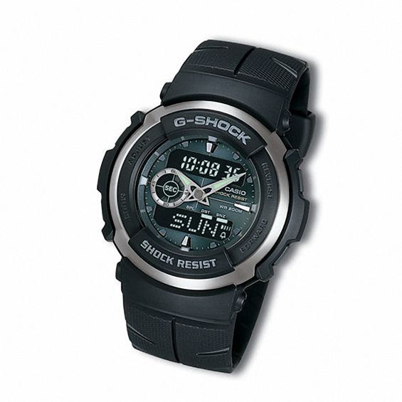 Men's Casio Analog/Digital Black Street Rider G-Shock Watch (Model: 300-3Av)